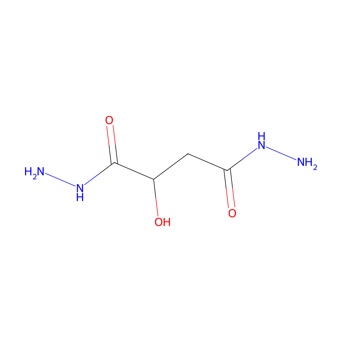 2-Hydroxybutanedihydrazide molecular structure, CAS 6641-30-1