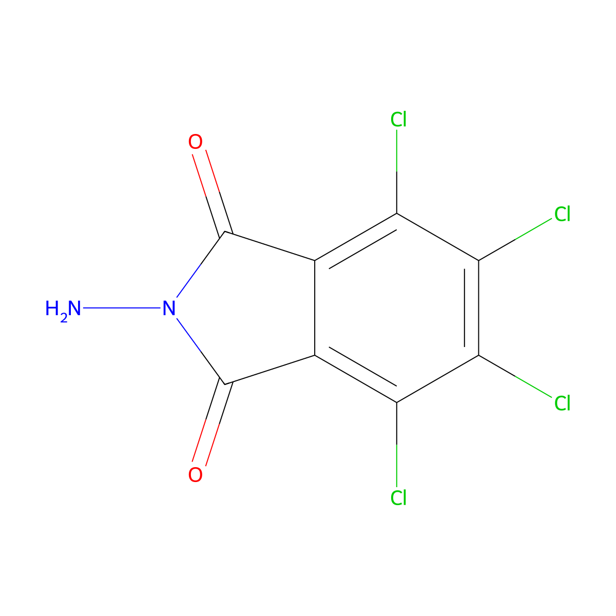 2-amino-4,5,6,7-tetrachloro-1H-isoindole-1,3(2H)-dione molecular structure, CAS 6641-31-2