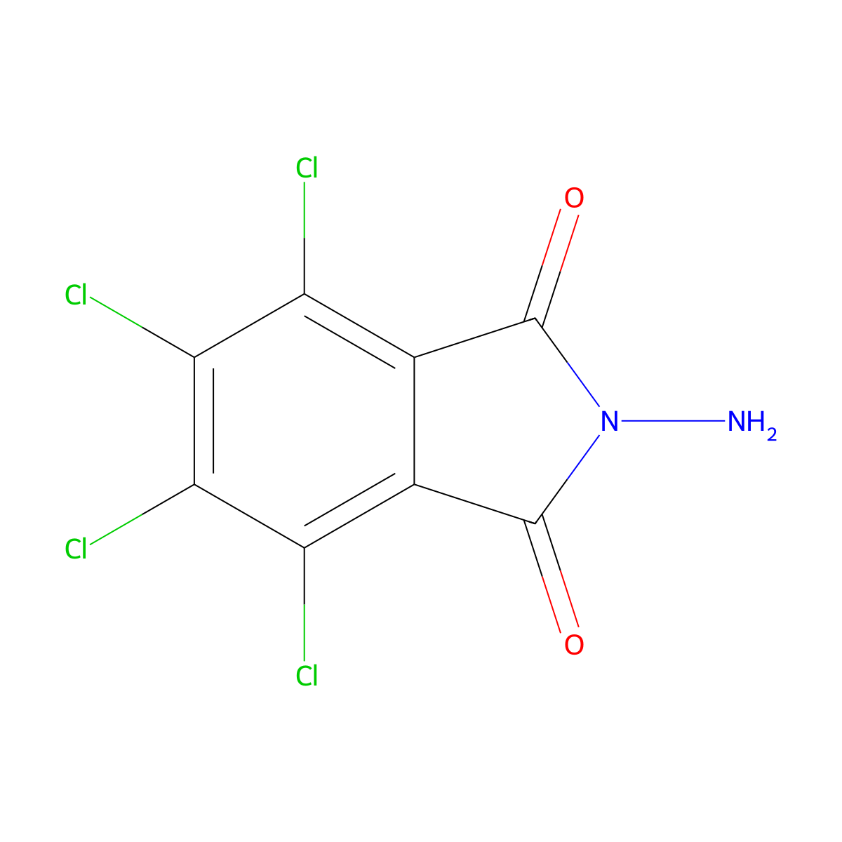2-amino-4,5,6,7-tetrachloro-1H-isoindole-1,3(2H)-dione molecular structure, CAS 6641-31-2