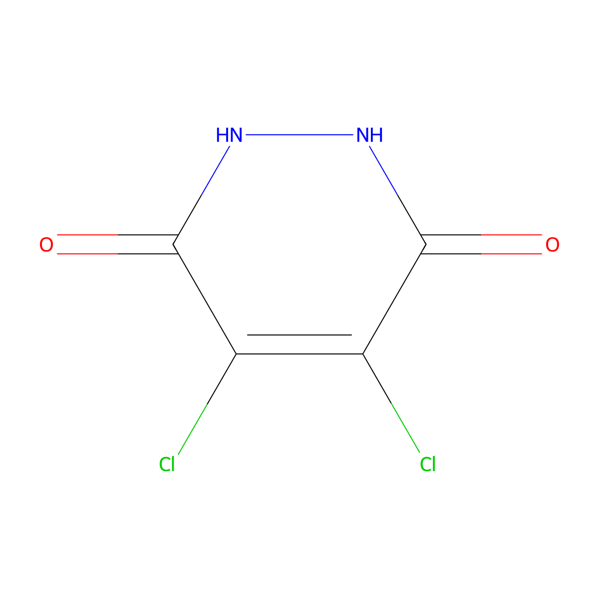 4,5-Dichloro-1,2,3,6-tetrahydropyridazine-3,6-dione molecular structure, CAS 6641-32-3