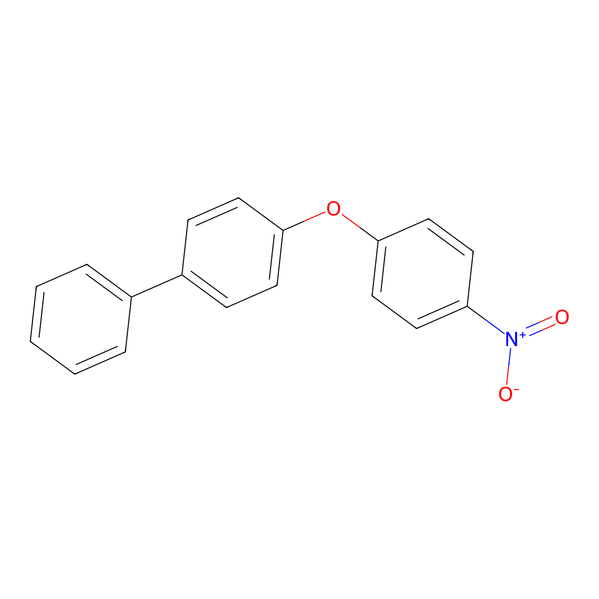 4-(4-Nitrophenoxy)-1,1'-biphenyl molecular structure, CAS 6641-61-8