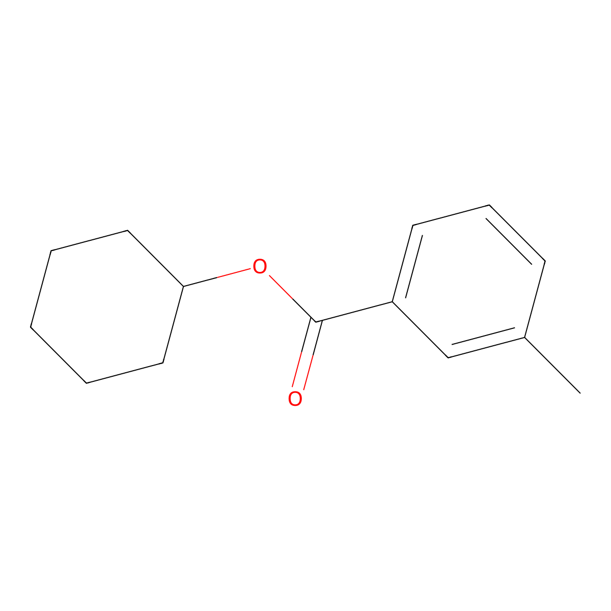 Cyclohexyl 3-methylbenzoate molecular structure, CAS 6641-66-3