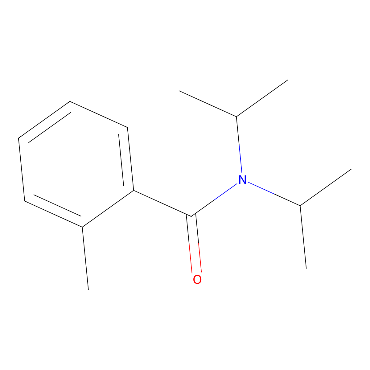 2-methyl-N,N-di(propan-2-yl)benzamide molecular structure, CAS 6641-72-1