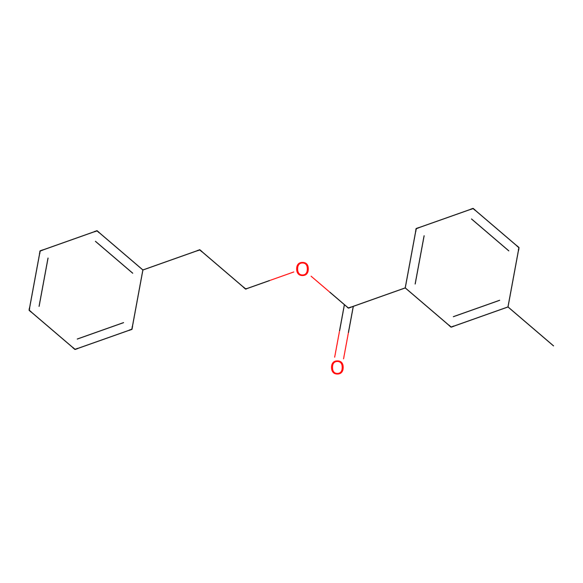 2-Phenylethyl 3-methylbenzoate molecular structure, CAS 6641-74-3