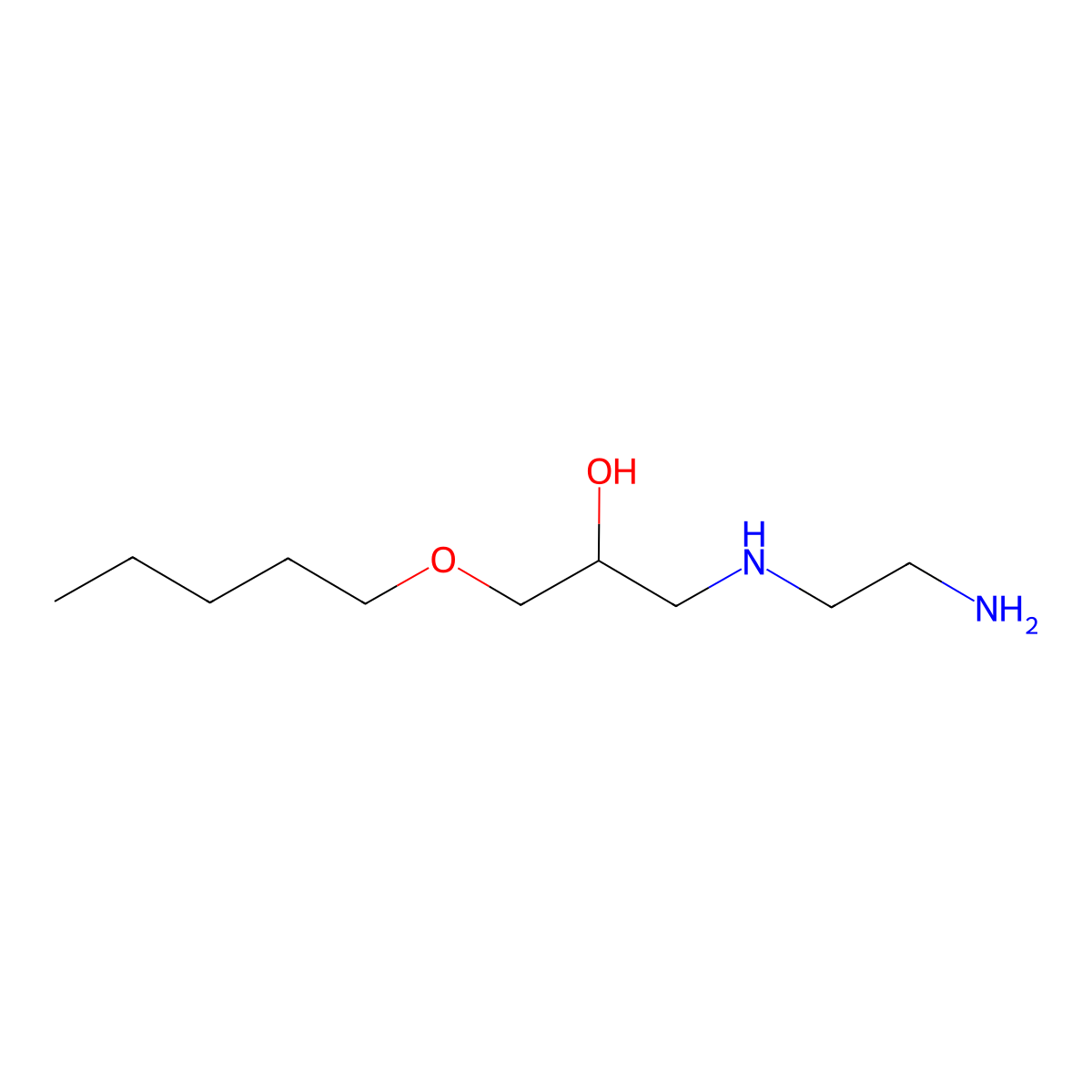 1-[(2-Aminoethyl)amino]-3-(pentyloxy)propan-2-ol molecular structure, CAS 6641-88-9