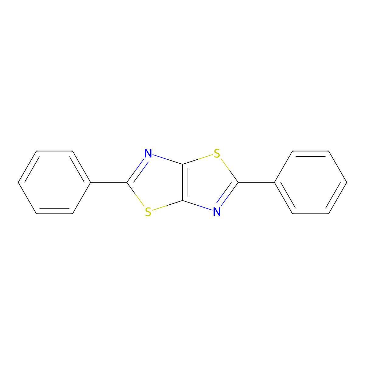 2,5-Diphenyl(1,3)thiazolo(5,4-d)(1,3)thiazole molecular structure, CAS 6641-96-9