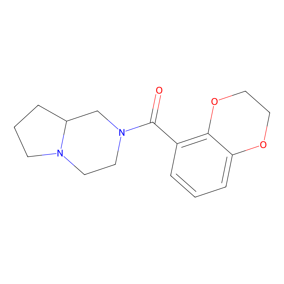 (2,3-dihydrobenzo[b][1,4]dioxin-5-yl)(hexahydropyrrolo[1,2-a]pyrazin-2(1H)-yl)methanone molecular structure, CAS 66411-05-0