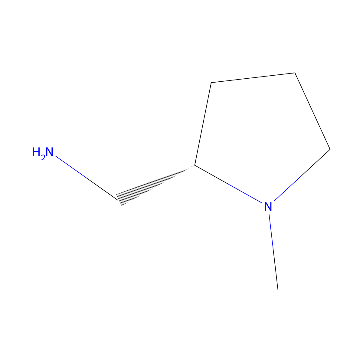 ((2S)-1-methylpyrrolidin-2-yl)methanamine molecular structure, CAS 66411-54-9