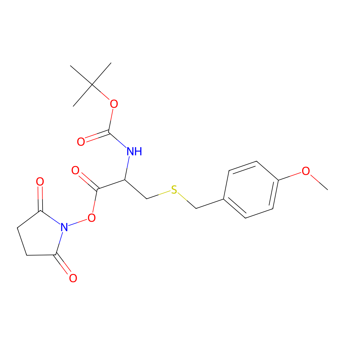 Boc-Cys(Mob)-OSu molecular structure, CAS 66413-65-8