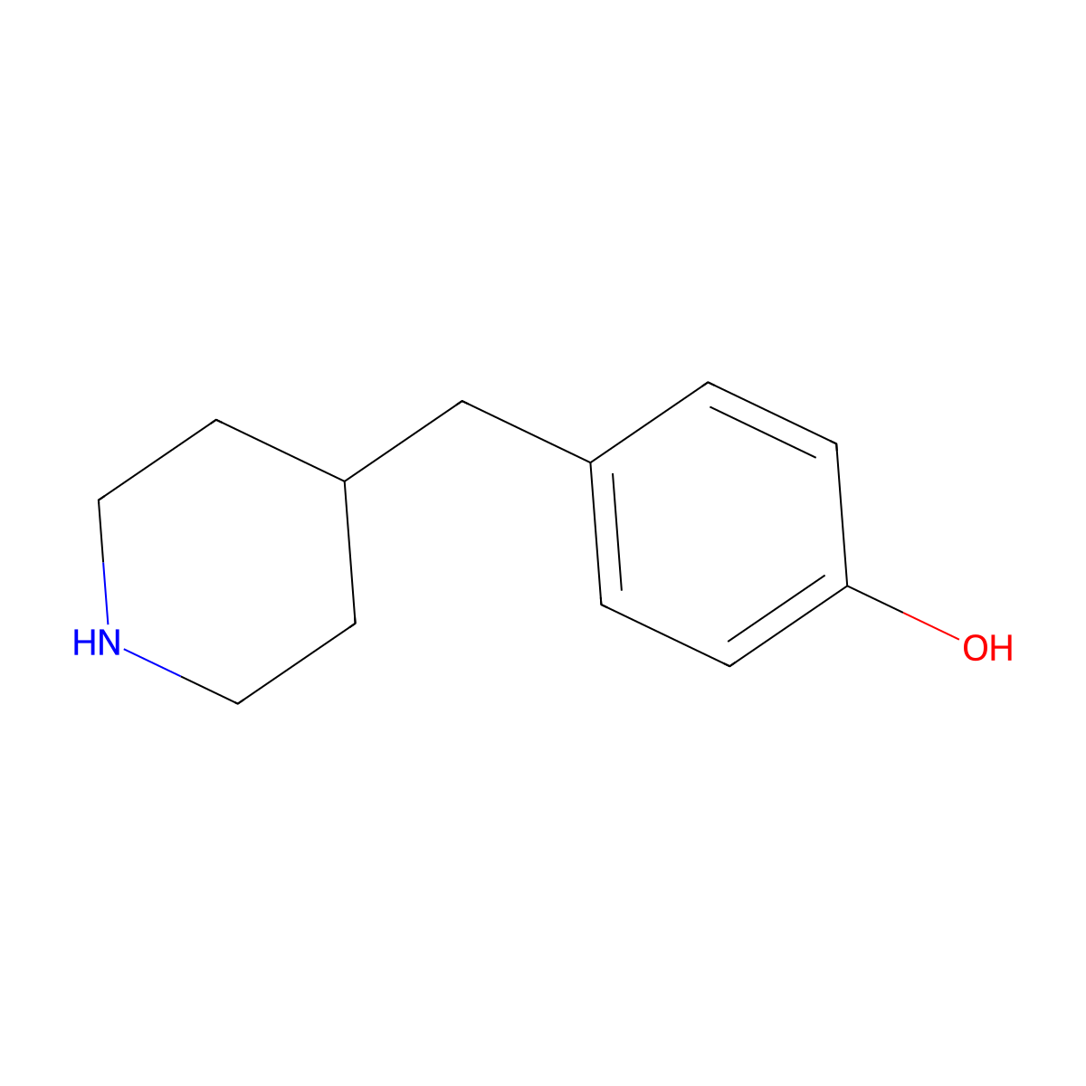 4-(Piperidin-4-ylmethyl)phenol molecular structure, CAS 66414-17-3