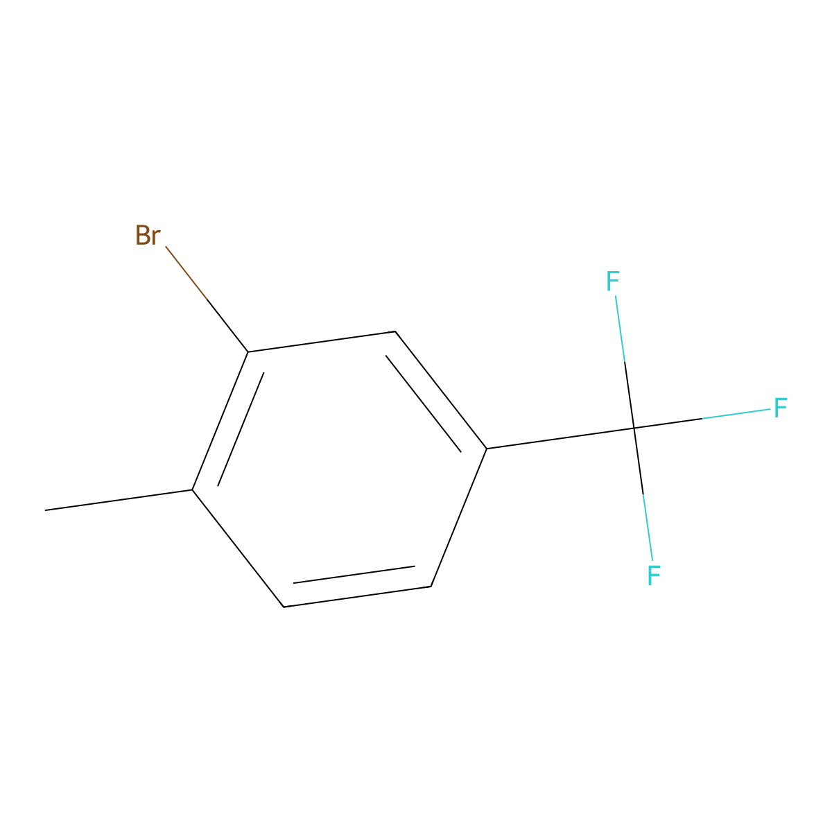 2-Bromo-1-methyl-4-(trifluoromethyl)benzene molecular structure, CAS 66417-30-9