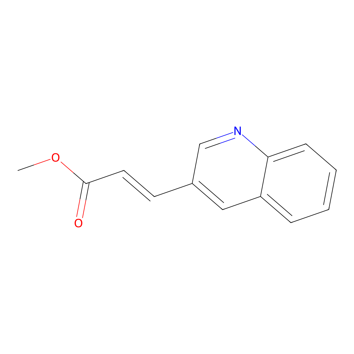 methyl (E)-3-(3-quinolinyl)-2-propenoate molecular structure, CAS 66417-78-5