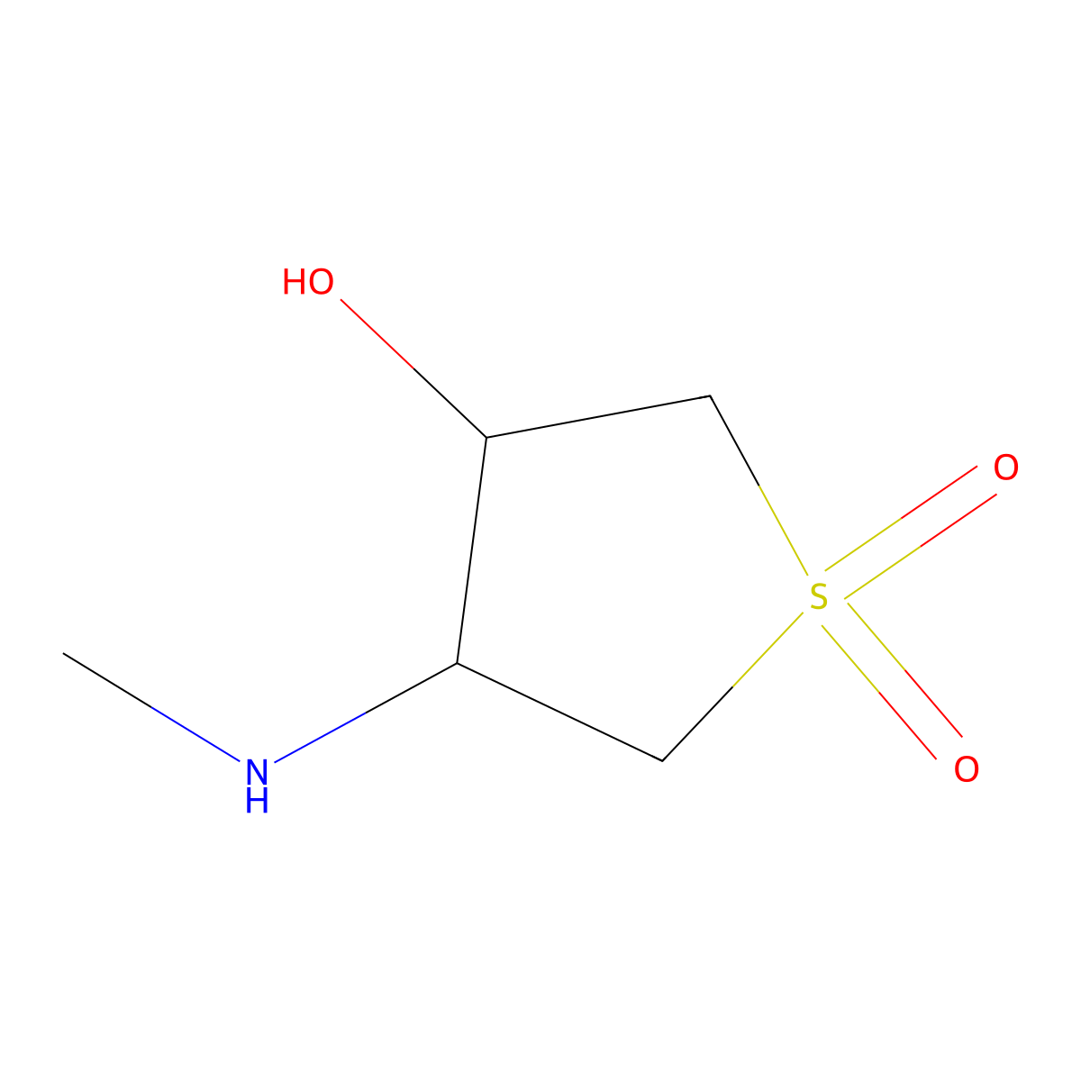 4-(Methylamino)tetrahydrothiophene-3-ol 1,1-dioxide molecular structure, CAS 66419-61-2