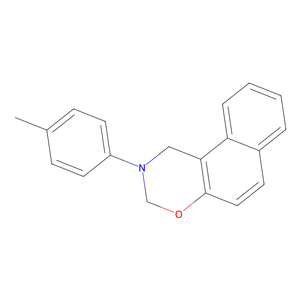 2-(4-Methylphenyl)-2,3-dihydro-1H-naphtho(1,2-e)(1,3)oxazine molecular structure, CAS 6642-03-1