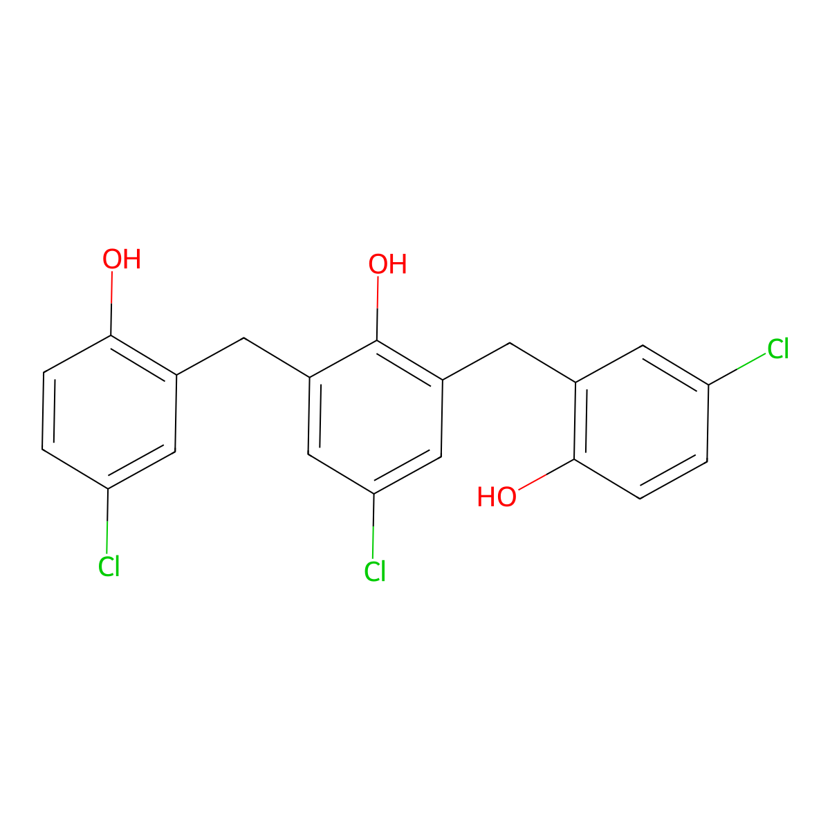 Trichlorophene molecular structure, CAS 6642-07-5