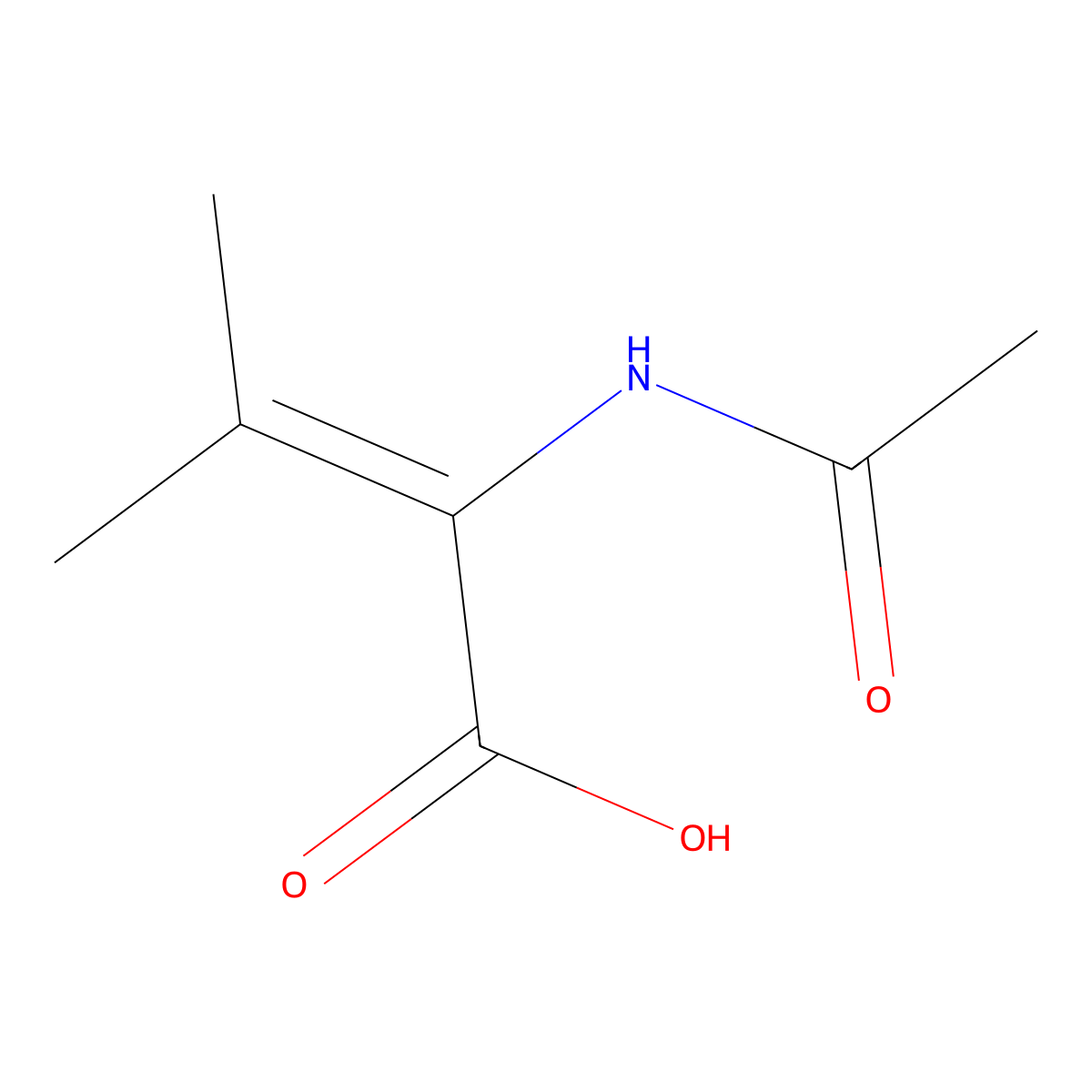 Crotonic acid, 2-acetamido-3-methyl- molecular structure, CAS 6642-21-3