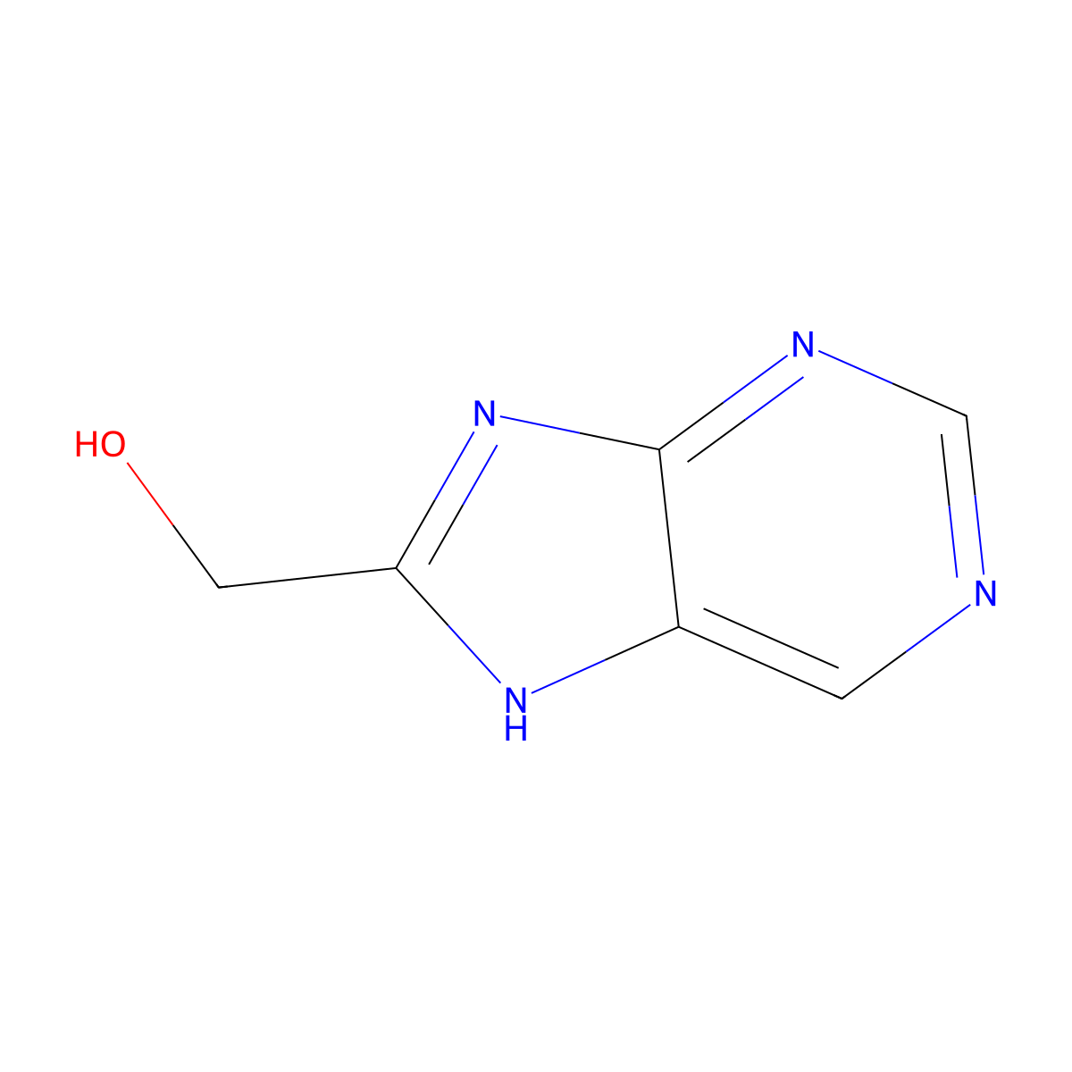 7h-Purin-8-ylmethanol molecular structure, CAS 6642-26-8