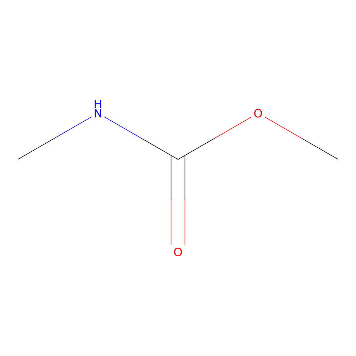 Methyl methylcarbamate molecular structure, CAS 6642-30-4