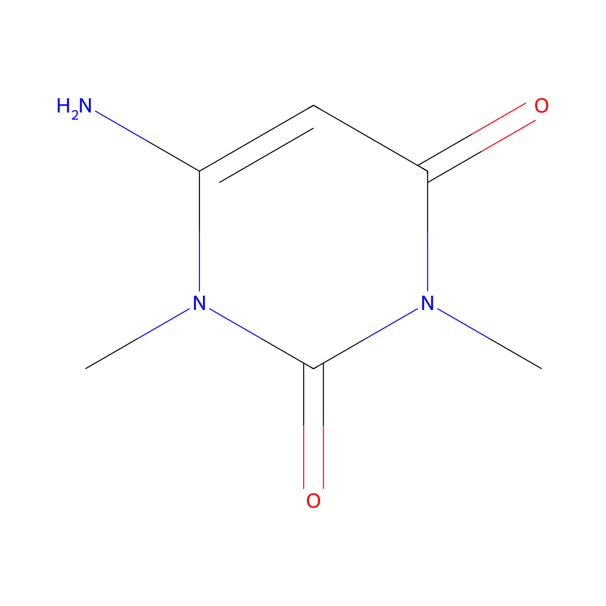 6-Amino-1,3-dimethyluracil molecular structure, CAS 6642-31-5