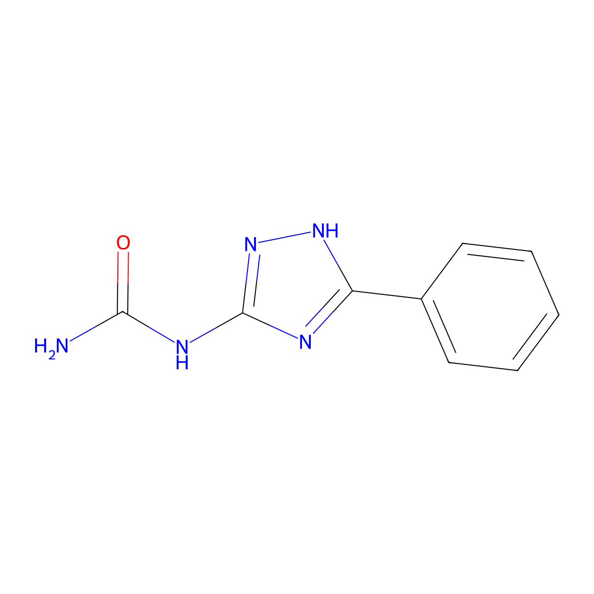 N-(3-phenyl-1H-1,2,4-triazol-5-yl)urea molecular structure, CAS 6642-32-6