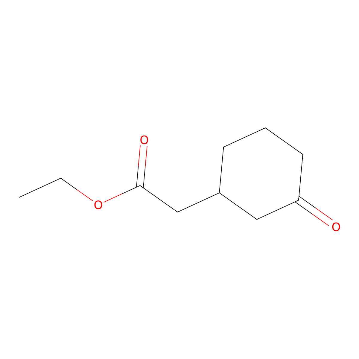 Ethyl 2-(3-oxocyclohexyl)acetate molecular structure, CAS 66427-26-7