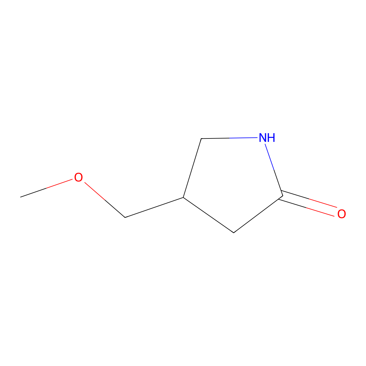 4-(Methoxymethyl)pyrrolidin-2-one molecular structure, CAS 664304-84-1