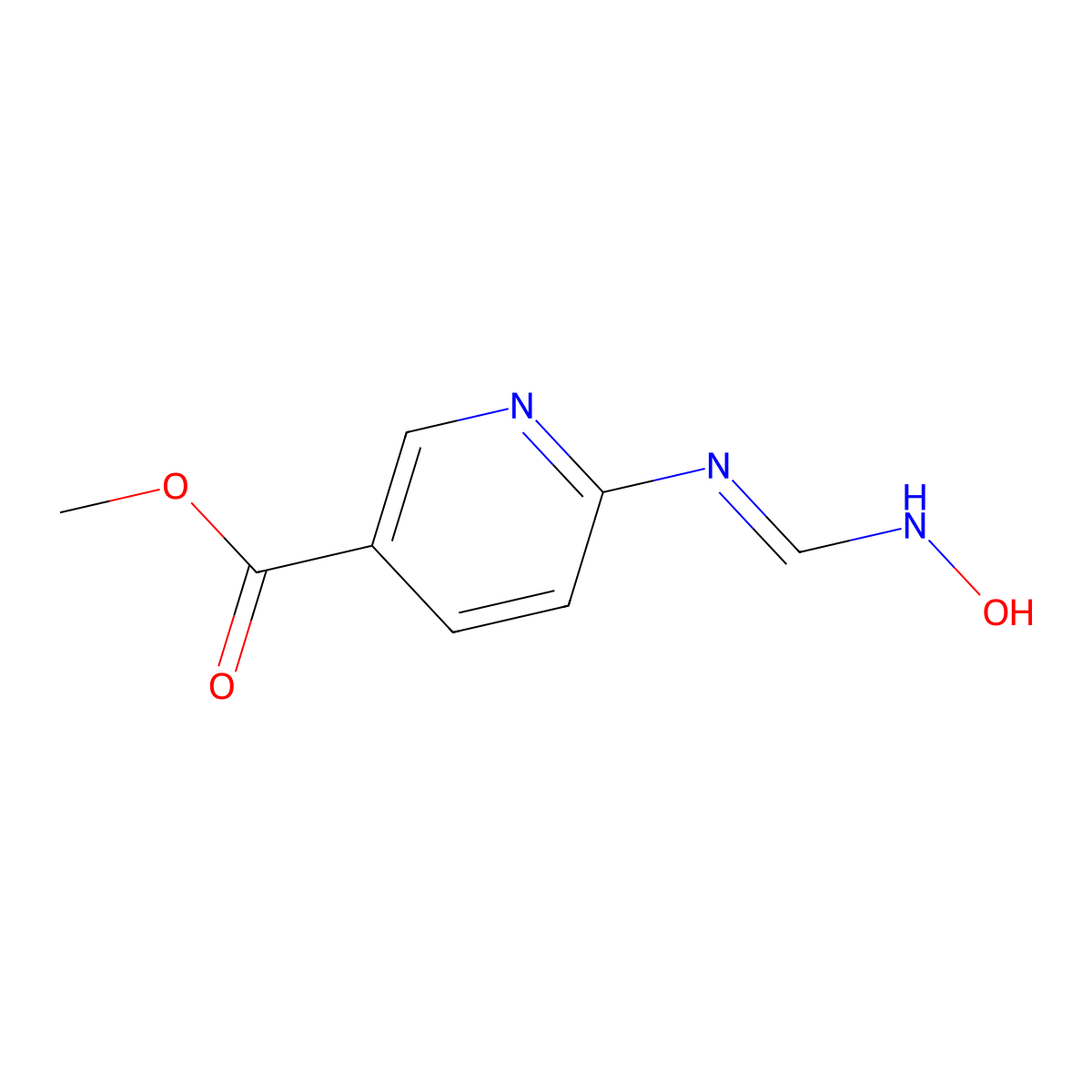 Methyl 6-[(hydroxyamino)methylideneamino]pyridine-3-carboxylate molecular structure, CAS 664305-43-5