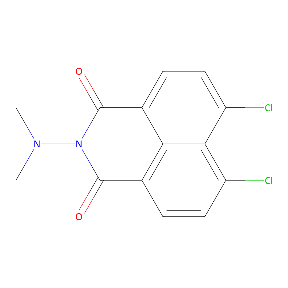 6,7-dichloro-2-(dimethylamino)-1H-benzo[de]isoquinoline-1,3(2H)-dione molecular structure, CAS 664311-62-0