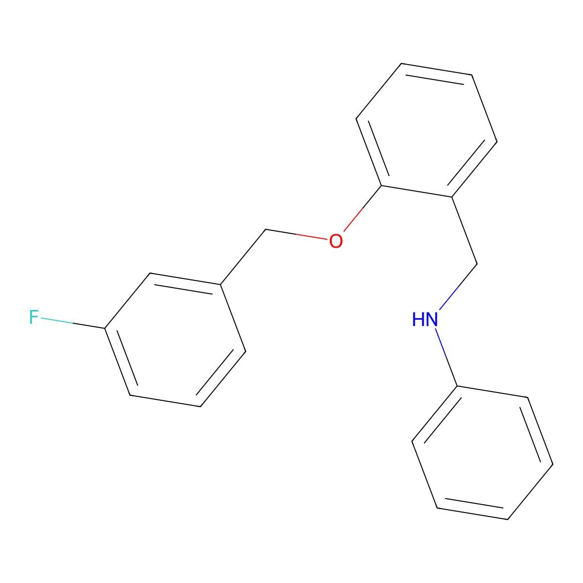 N-{2-[(3-fluorobenzyl)oxy]benzyl}aniline molecular structure, CAS 664314-65-2