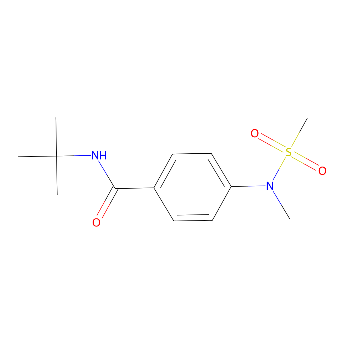 N-tert-butyl-4-[methyl(methylsulfonyl)amino]benzamide molecular structure, CAS 664314-87-8