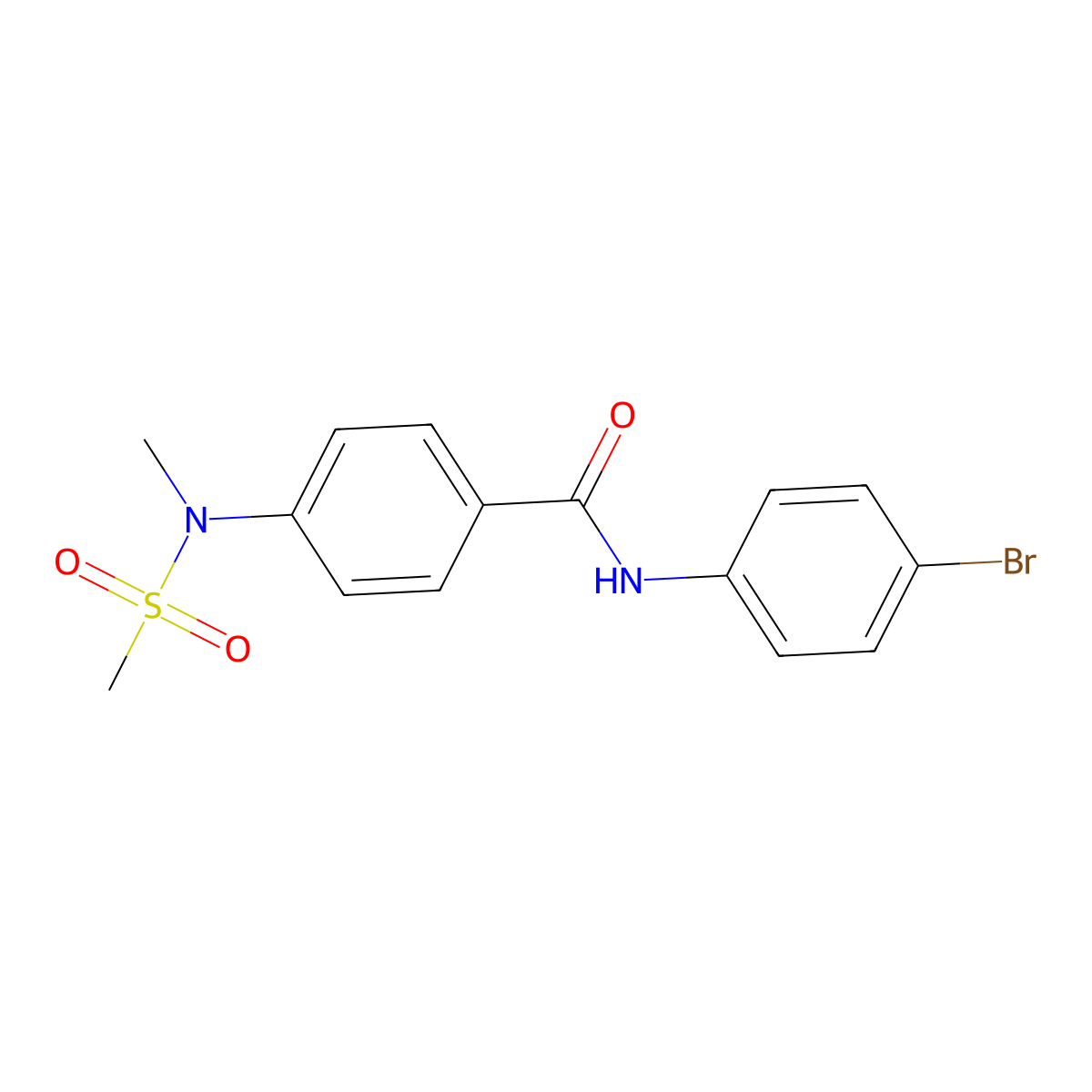 N-(4-bromophenyl)-4-[methyl(methylsulfonyl)amino]benzamide molecular structure, CAS 664315-02-0