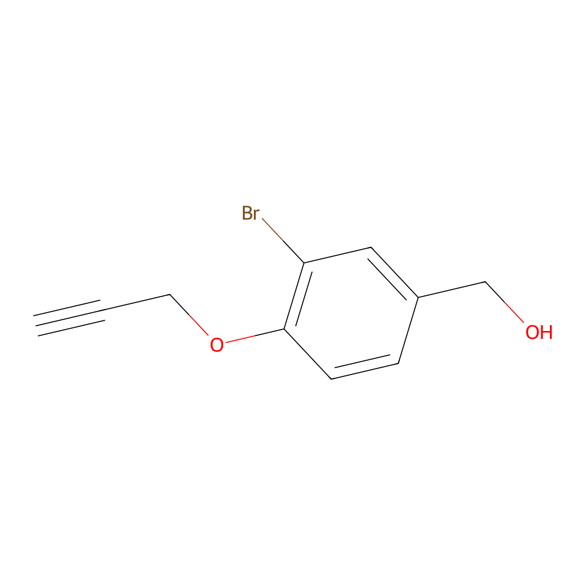 (3-Bromo-4-prop-2-ynoxyphenyl)methanol molecular structure, CAS 664315-48-4