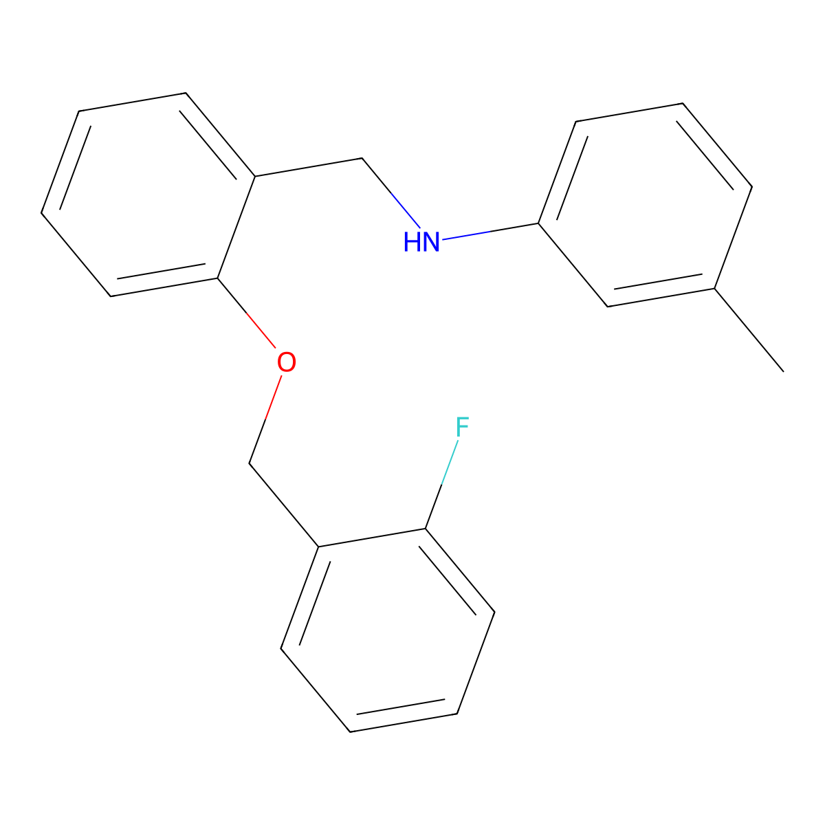 N-{2-[(2-fluorobenzyl)oxy]benzyl}-3-methylaniline molecular structure, CAS 664315-57-5