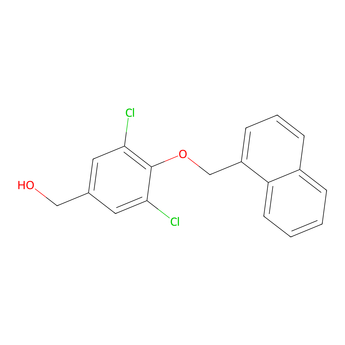 [3,5-Dichloro-4-(1-naphthylmethoxy)phenyl]methanol molecular structure, CAS 664315-82-6