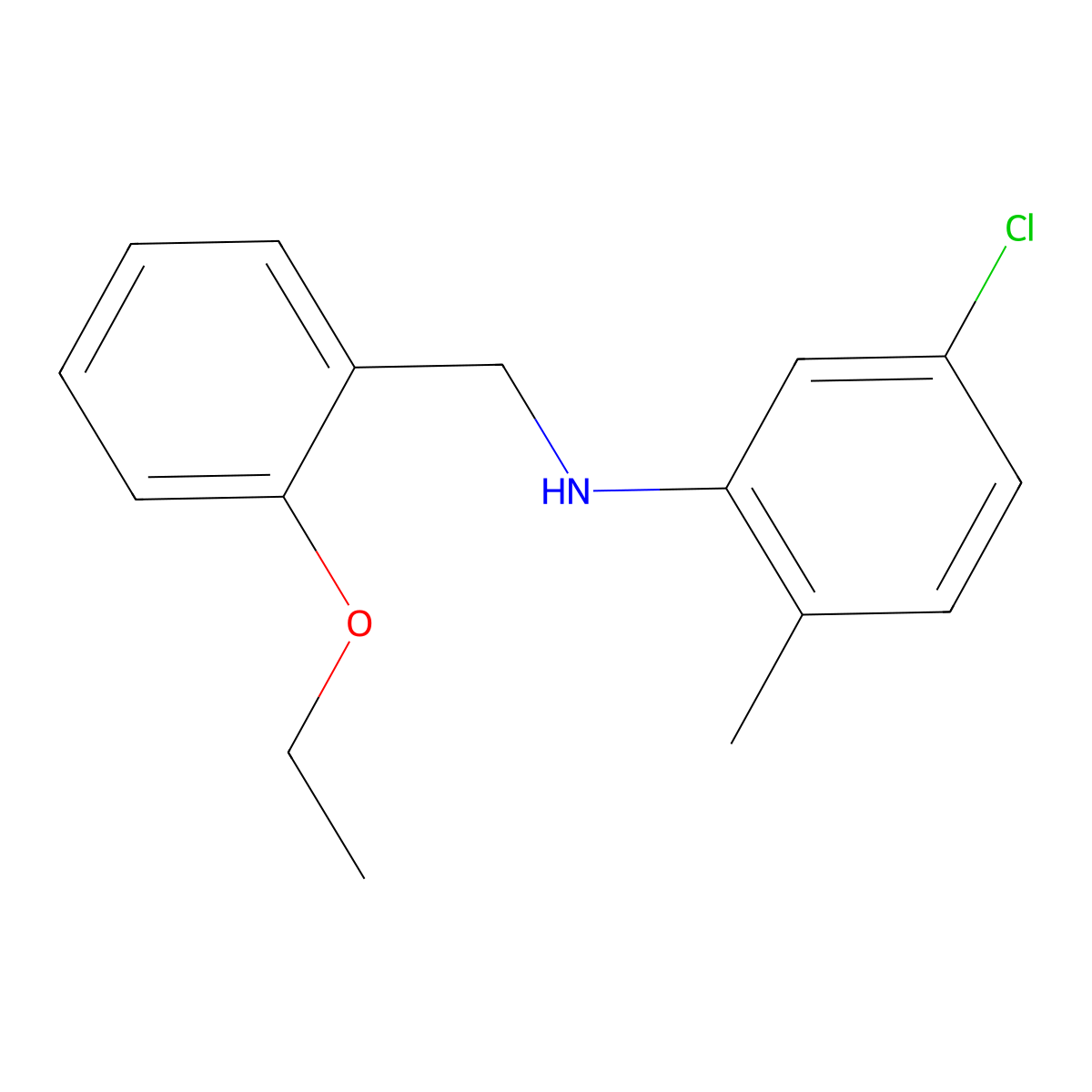 5-chloro-N-(2-ethoxybenzyl)-2-methylaniline molecular structure, CAS 664316-01-2