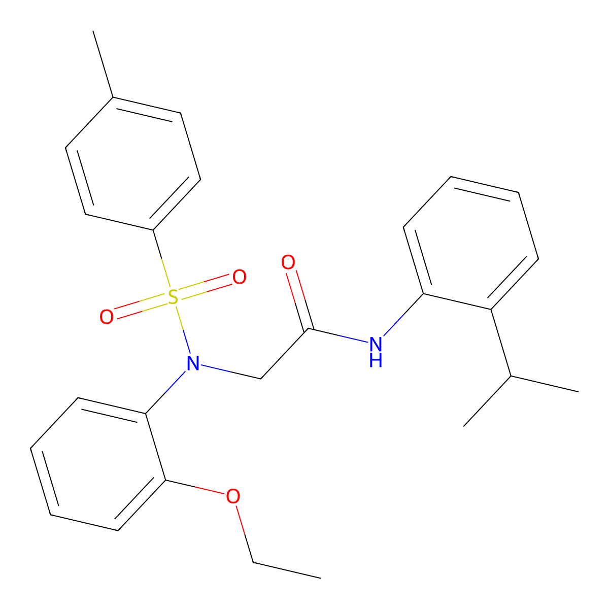 2-(2-ethoxy-N-(4-methylphenyl)sulfonylanilino)-N-(2-propan-2-ylphenyl)acetamide molecular structure, CAS 664316-29-4