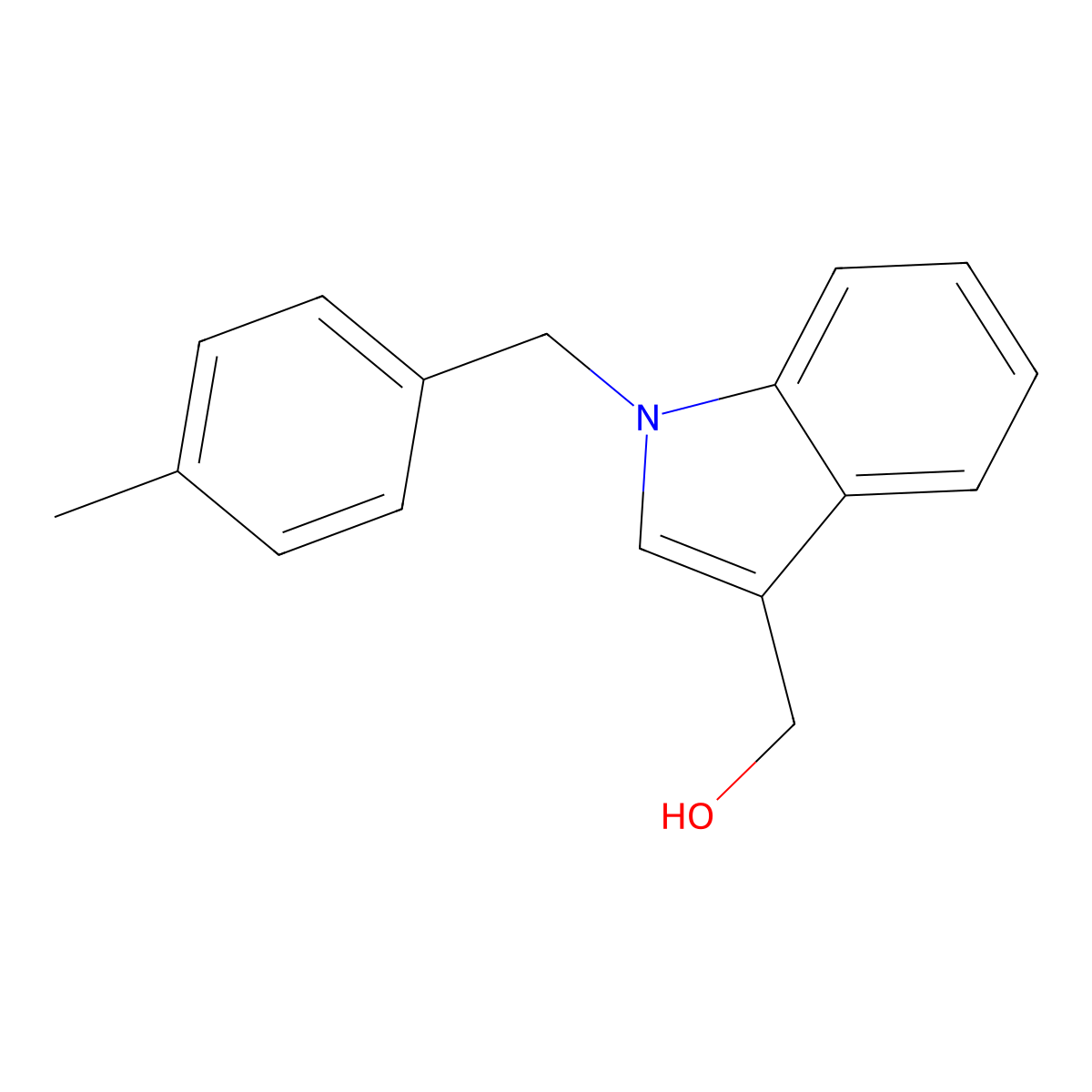 [1-(4-methylbenzyl)-1H-indol-3-yl]methanol molecular structure, CAS 664317-83-3