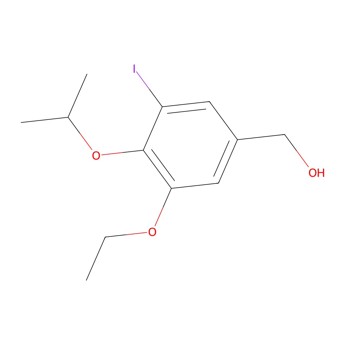(3-Ethoxy-5-iodo-4-propan-2-yloxyphenyl)methanol molecular structure, CAS 664317-93-5
