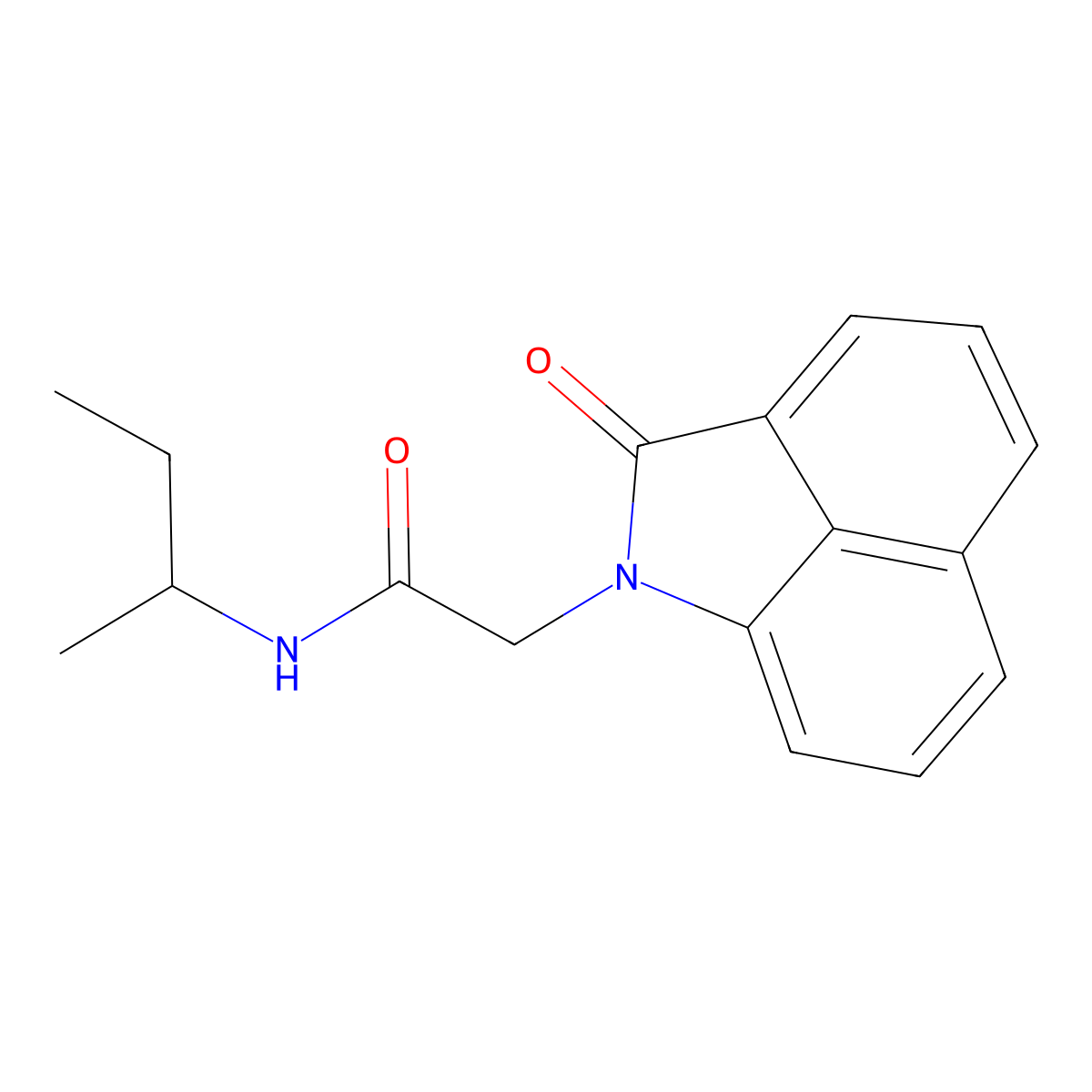 N-sec-Butyl-2-(2-oxo-2H-benzo[cd]indol-1-yl)-acetamide molecular structure, CAS 664318-05-2