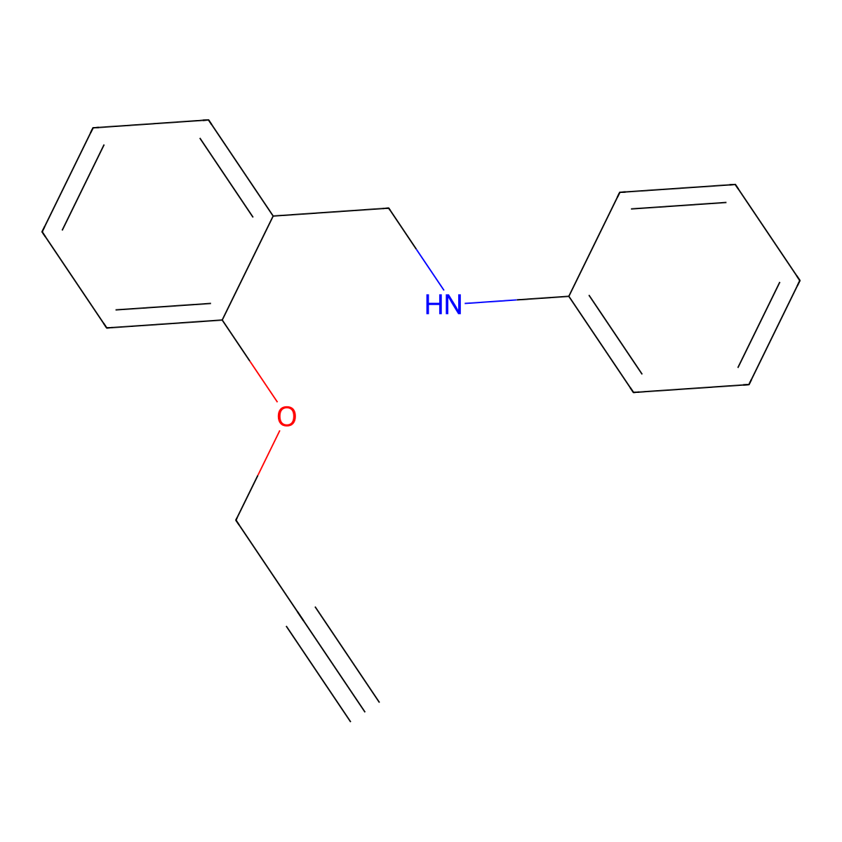 N-(2-(Prop-2-yn-1-yloxy)benzyl)aniline molecular structure, CAS 664318-38-1