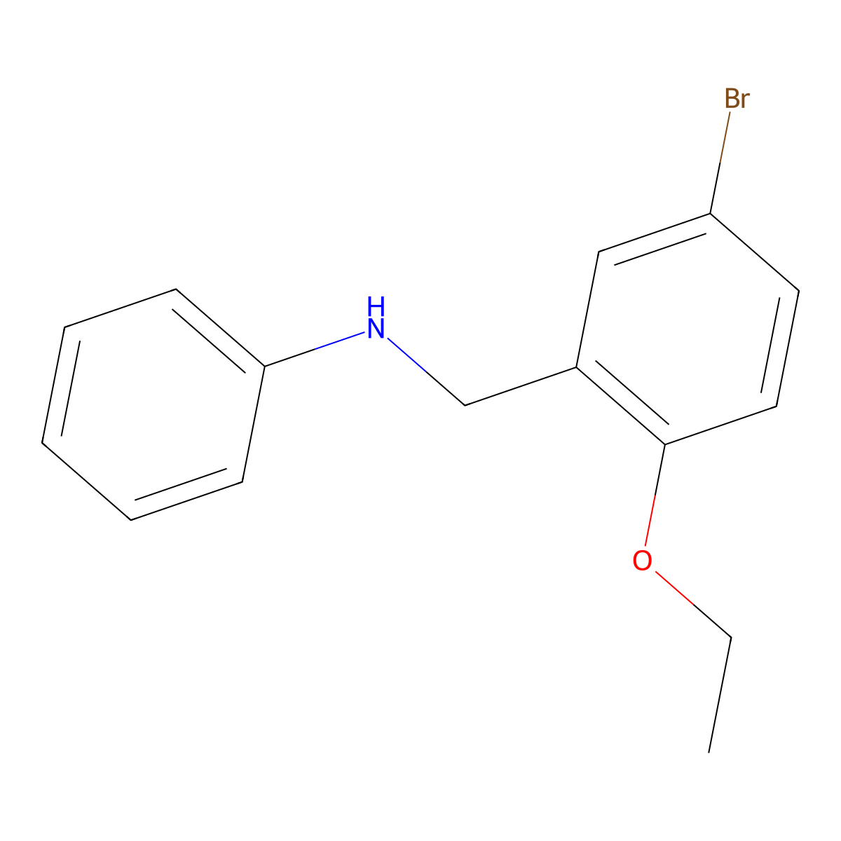 N-(5-bromo-2-ethoxybenzyl)aniline molecular structure, CAS 664318-85-8