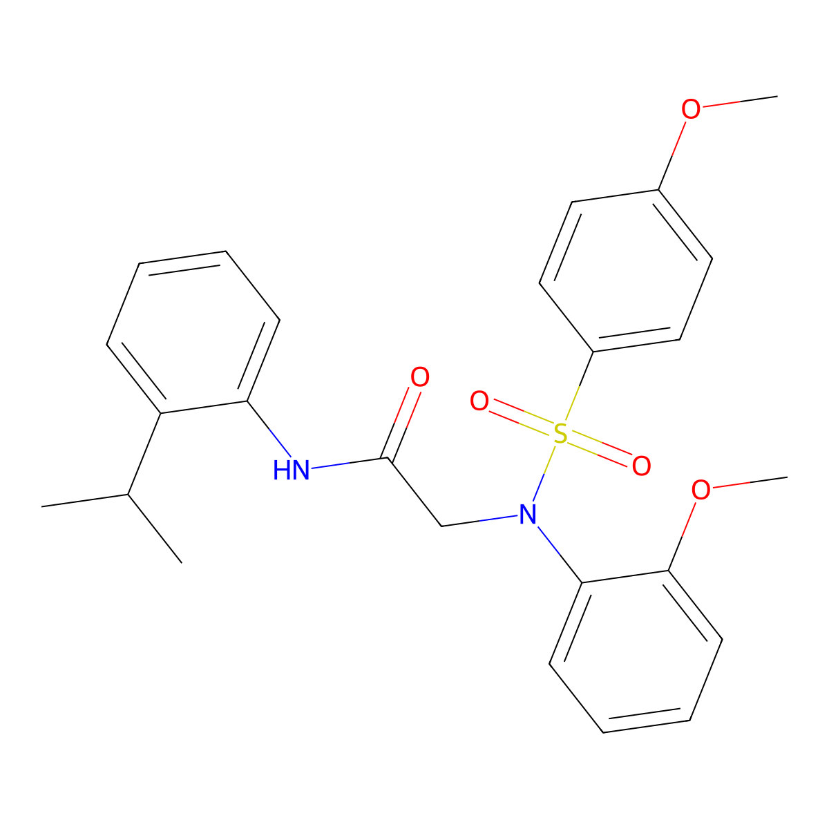 N-(2-isopropylphenyl)-2-{2-methoxy[(4-methoxyphenyl)sulfonyl]anilino}acetamide molecular structure, CAS 664318-91-6