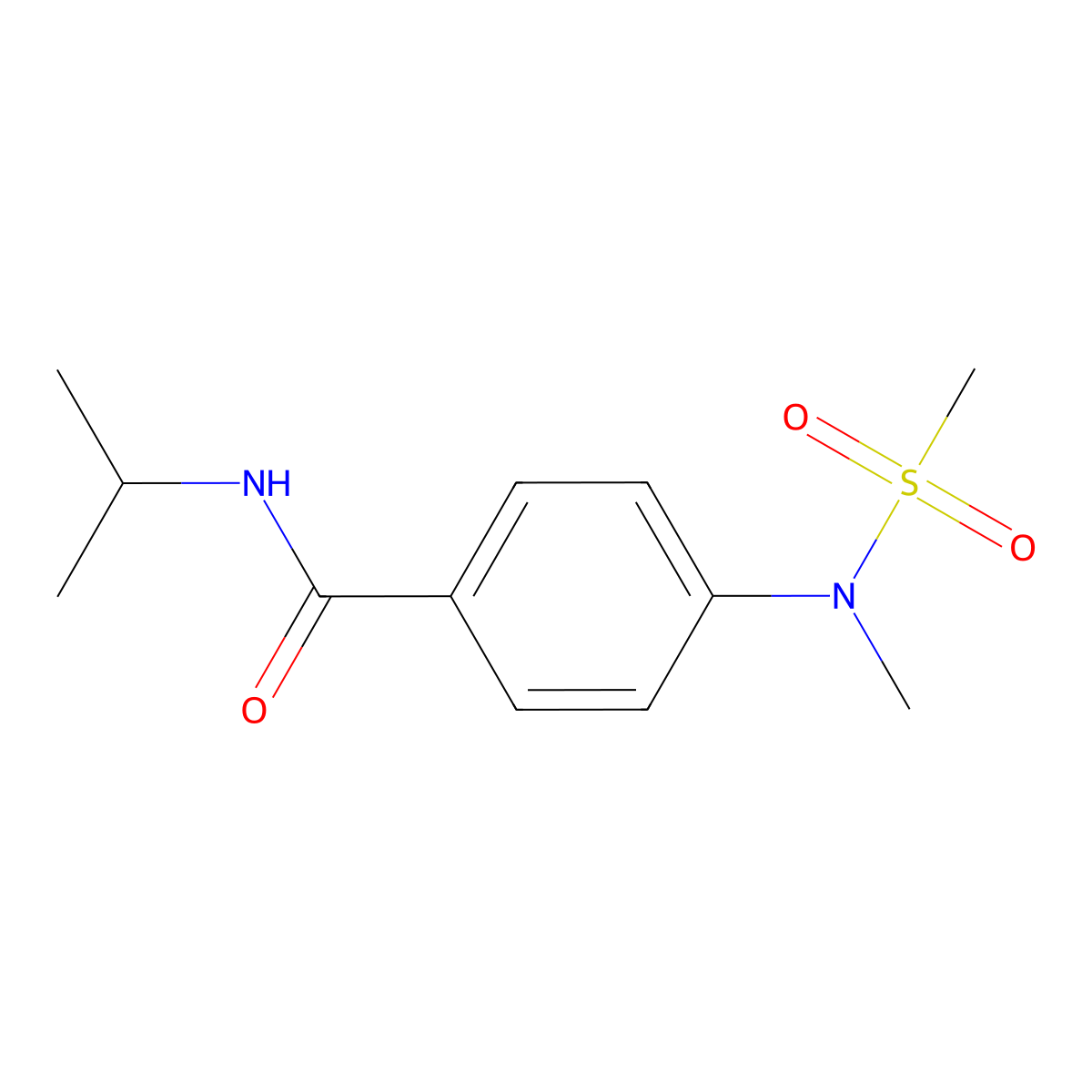 4-[methyl(methylsulfonyl)amino]-N-(propan-2-yl)benzamide molecular structure, CAS 664319-82-8