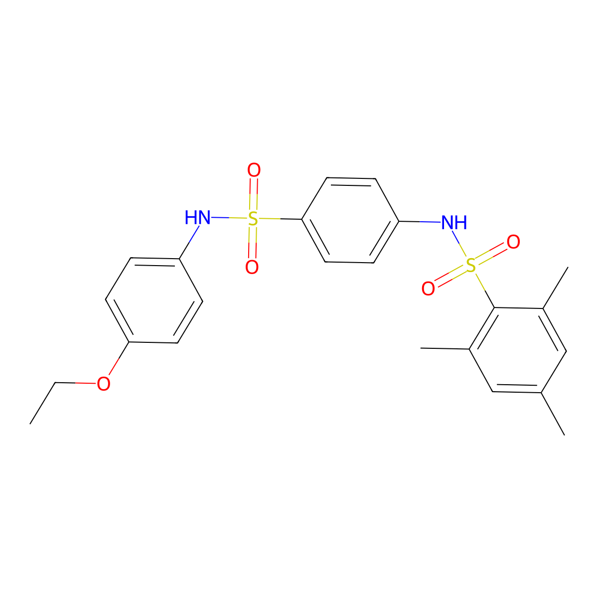 N-[4-[(4-ethoxyphenyl)sulfamoyl]phenyl]-2,4,6-trimethylbenzenesulfonamide molecular structure, CAS 664320-16-5