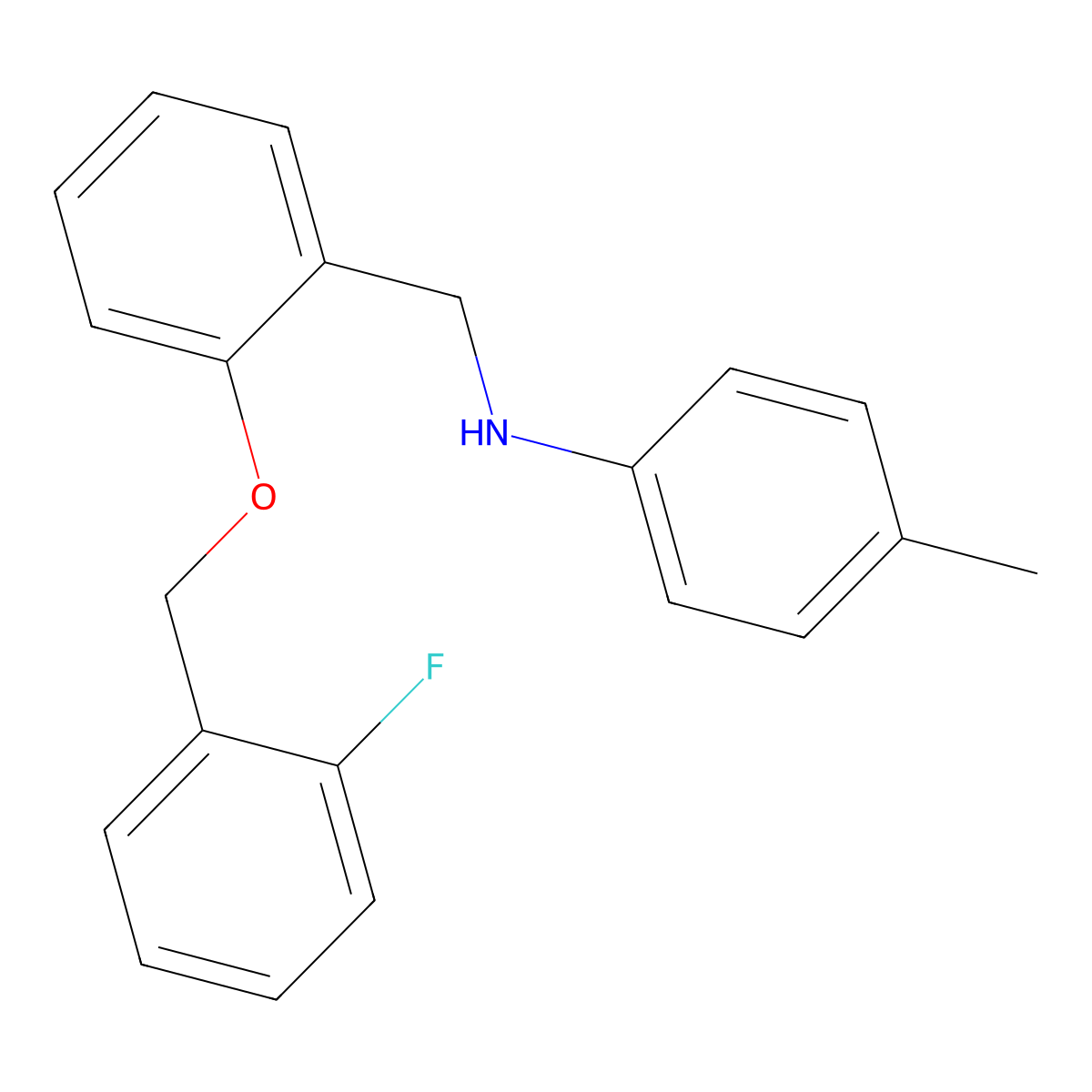 N-{2-[(2-fluorobenzyl)oxy]benzyl}-N-(4-methylphenyl)amine molecular structure, CAS 664320-23-4