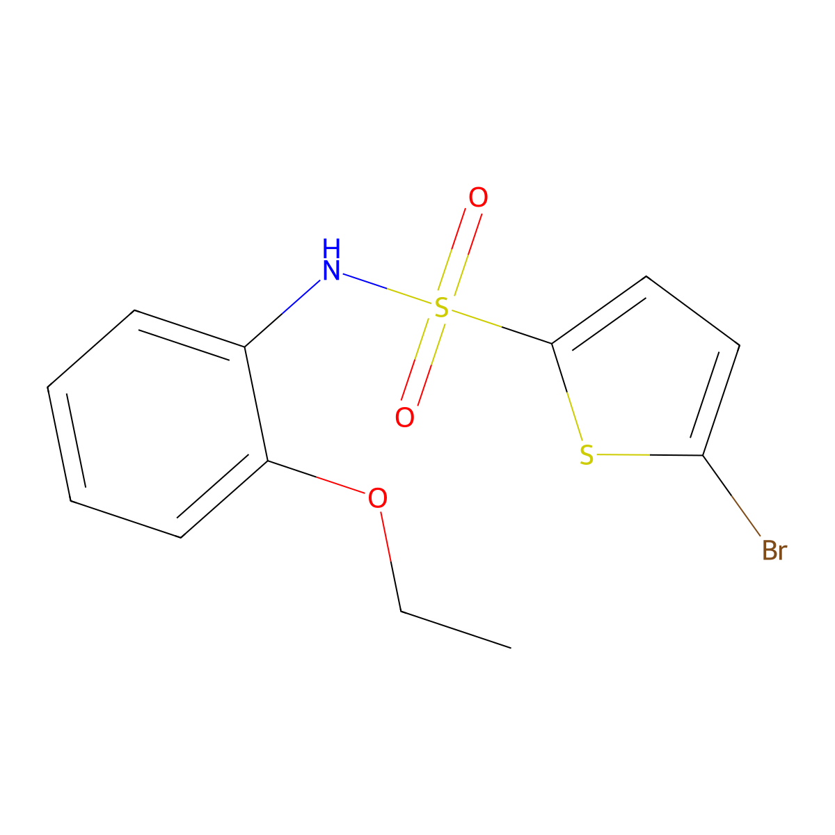 5-bromo-N-(2-ethoxyphenyl)thiophene-2-sulfonamide molecular structure, CAS 664320-65-4