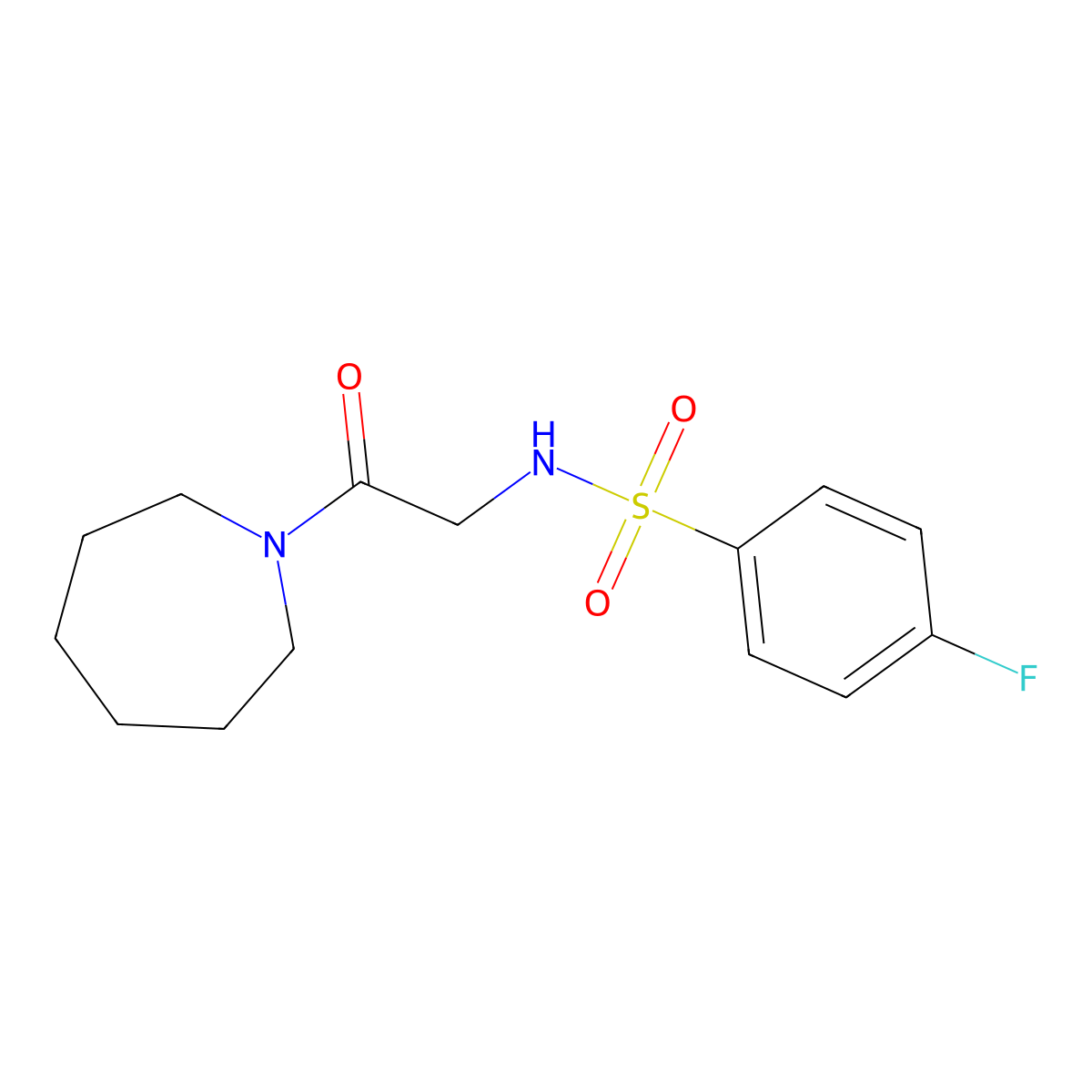 N-[2-(azepan-1-yl)-2-oxoethyl]-4-fluorobenzenesulfonamide molecular structure, CAS 664321-32-8