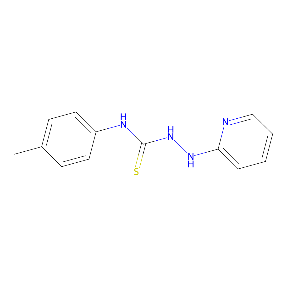 N-(4-methylphenyl)-2-(2-pyridinyl)hydrazinecarbothioamide molecular structure, CAS 664322-15-0