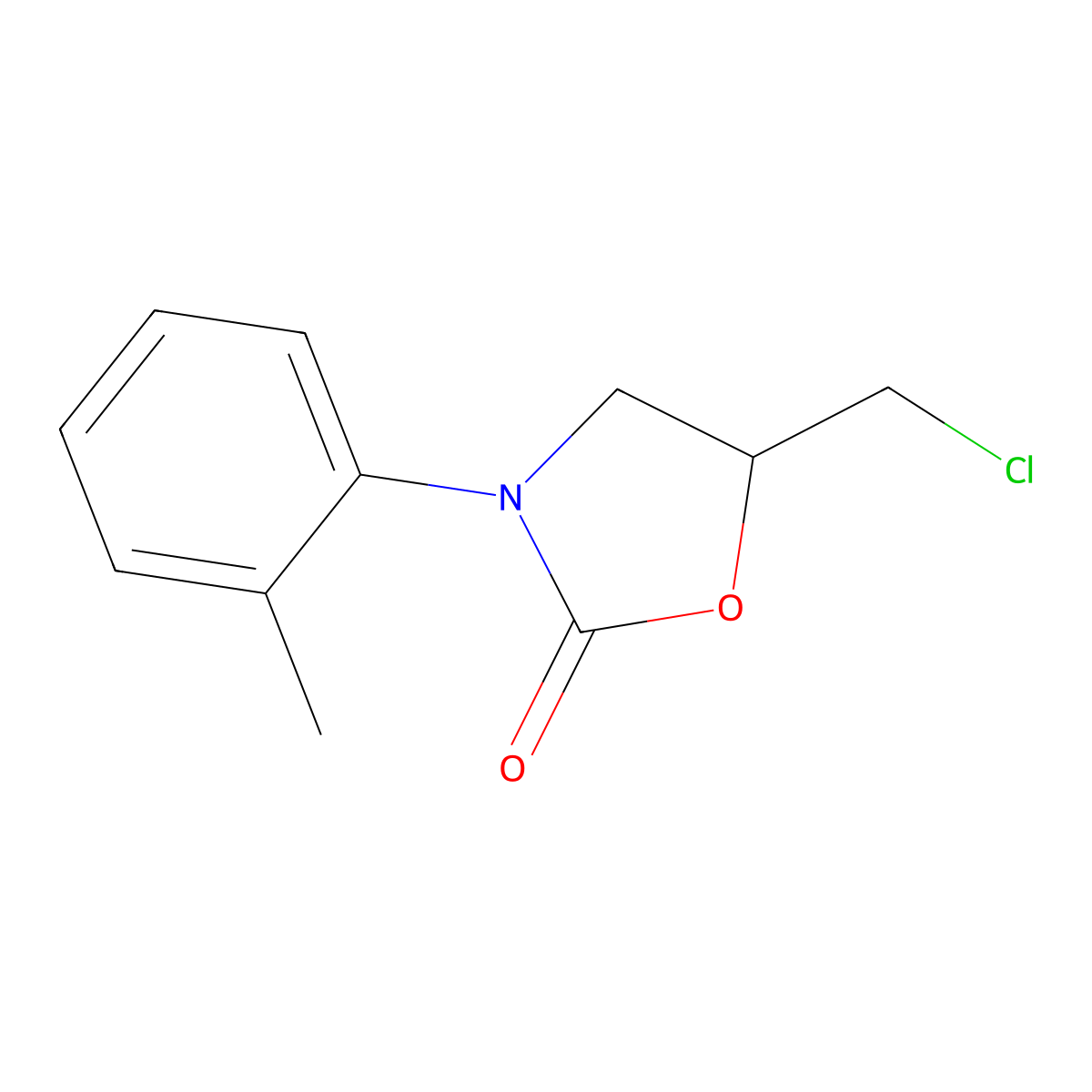 5-(Chloromethyl)-3-(2-methylphenyl)-1,3-oxazolidin-2-one molecular structure, CAS 664322-58-1