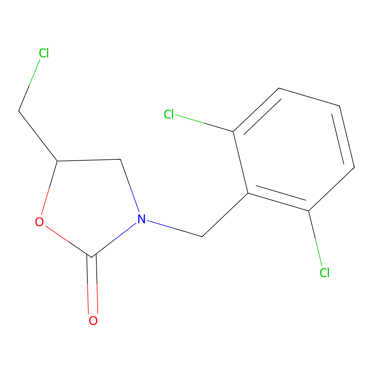 5-(Chloromethyl)-3-(2,6-dichlorobenzyl)-1,3-oxazolidin-2-one molecular structure, CAS 664322-59-2